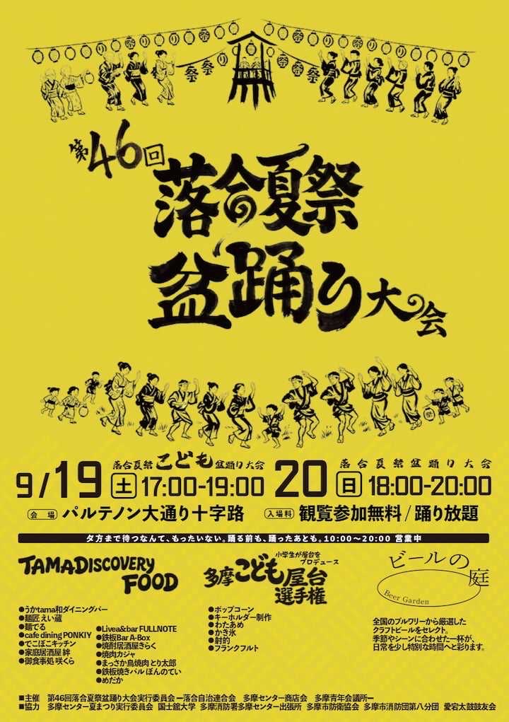 第46回 落合夏祭盆踊り大会のポスター