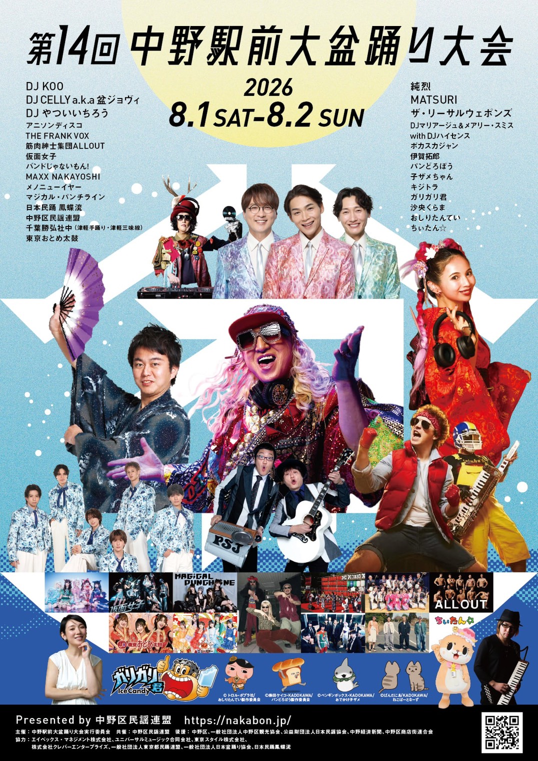 中野駅前大盆踊り大会のポスター