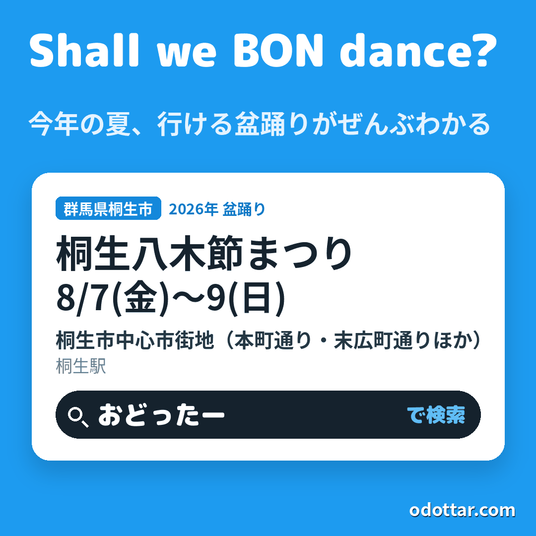 第63回 桐生八木節まつり