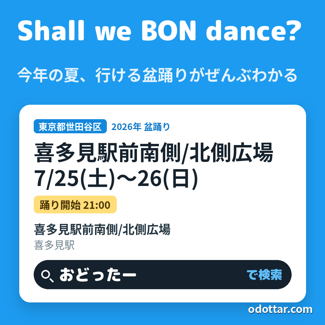 喜多見駅前南側/北側広場